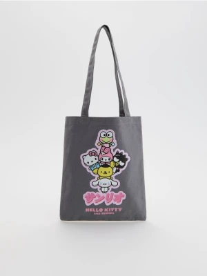 Reserved - Materiałowa torba Hello Kitty & Friends - ciemnoszary