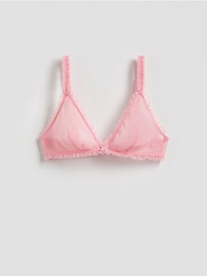 Reserved - Miękki biustonosz bez fiszbin - różowy