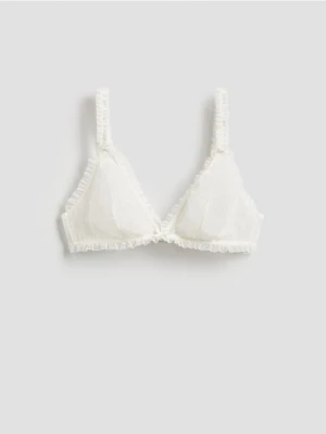 Reserved - Miękki biustonosz bez fiszbin - złamana biel