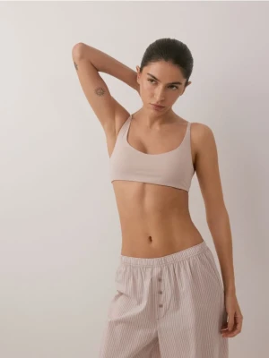 Reserved - Miękki biustonosz - pastelowy róż