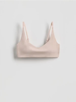 Reserved - Miękki biustonosz - pastelowy róż