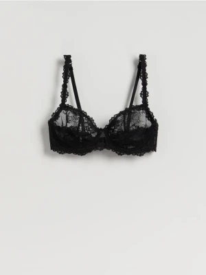 Reserved - Miękki biustonosz z fiszbinami - czarny