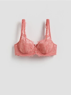 Reserved - Miękki biustonosz z fiszbinami - fioletowy