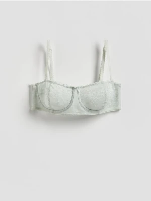 Reserved - Miękki biustonosz z fiszbinami - jasnozielony