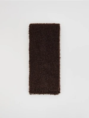Reserved - Miękki szalik - ciemnobrązowy