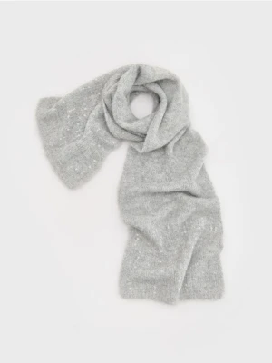 Reserved - Miękki szalik z cekinami - jasnoszary