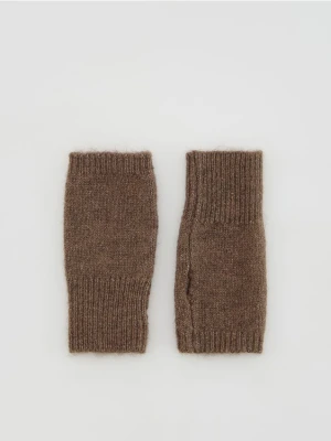 Reserved - Mitenki z domieszką wełny - brązowy