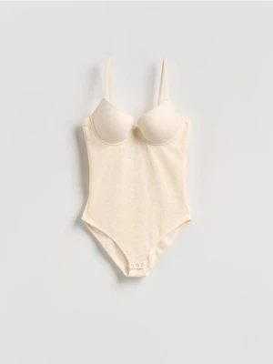 Reserved - Modelujące body - złamana biel