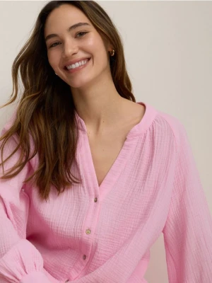 Reserved - Muślinowa bluzka - różowy