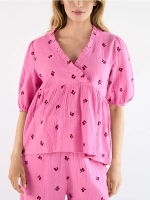 Reserved - Muślinowa bluzka - różowy