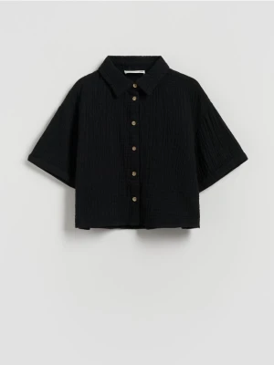 Reserved - Muślinowa koszula - czarny