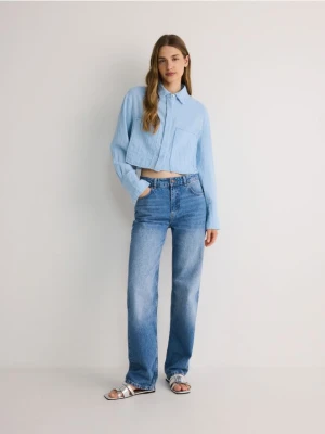 Reserved - Muślinowa koszula - jasnoniebieski