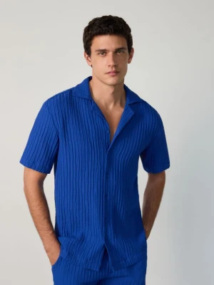 Reserved - Muślinowa koszula regular fit - niebieski