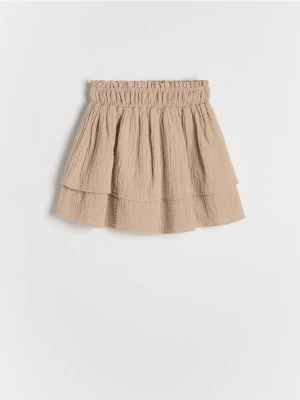 Reserved - Muślinowa spódnica - beżowy