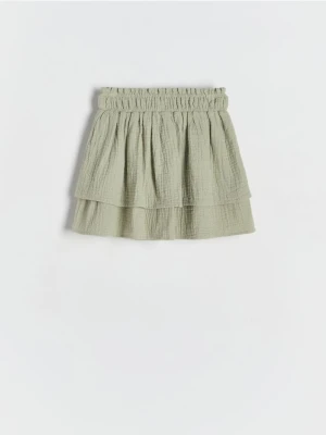 Reserved - Muślinowa spódnica - oliwkowy
