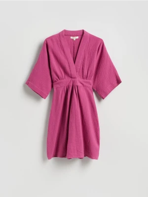 Reserved - Muślinowa sukienka - brudny róż