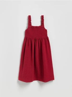 Reserved - Muślinowa sukienka mini - bordowy