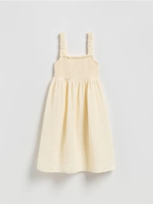 Zdjęcie produktu Reserved - Muślinowa sukienka mini - złamana biel