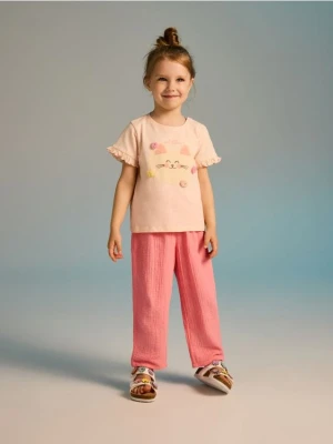 Reserved - Muślinowe spodnie - różowy