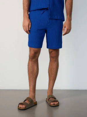 Reserved - Muślinowe szorty - niebieski