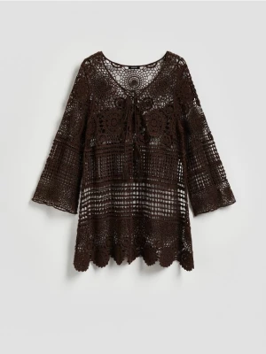 Reserved - Narzutka plażowa - ciemnobrązowy