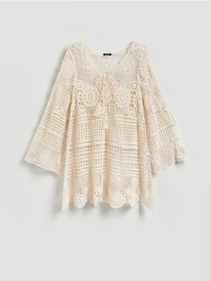 Reserved - Narzutka plażowa - kremowy