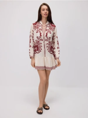 Reserved - Narzutka plażowa z wiskozą - brązowy