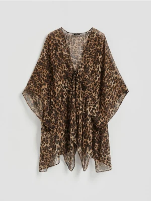 Reserved - Narzutka plażowa ze zwierzęcym wzorem - wielobarwny