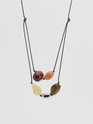 Reserved - Naszyjnik z kamieniami - wielobarwny