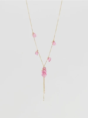 Reserved - Naszyjnik z ozdobnymi elementami - różowy