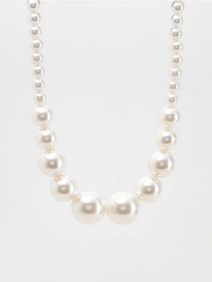 Reserved - Naszyjnik z perłowymi koralikami - biały