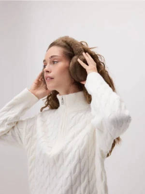 Reserved - Nauszniki ze sztucznego futerka - brązowy