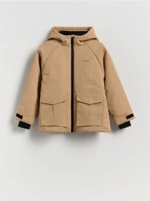 Reserved - Ocieplana kurtka parka - beżowy