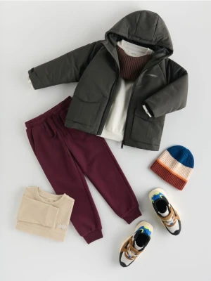 Reserved - Ocieplana kurtka parka - ciemnoszary