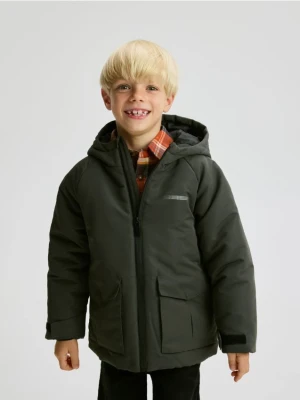 Reserved - Ocieplana kurtka parka - ciemnoszary