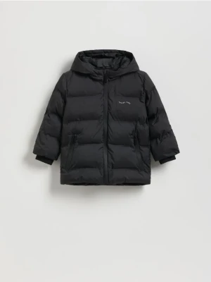Reserved - Ocieplana kurtka z kapturem - czarny