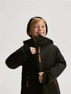 Reserved - Ocieplana kurtka z kapturem - czarny