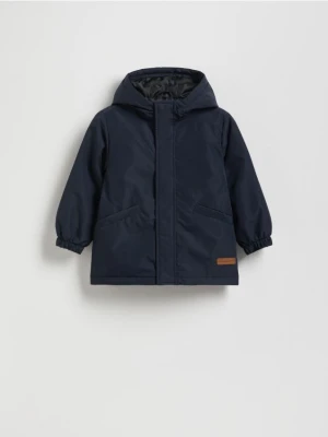 Reserved - Ocieplana kurtka z kapturem - granatowy