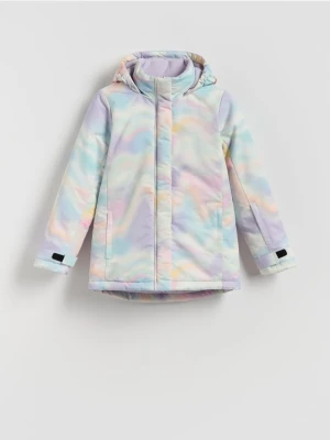 Reserved - Ocieplana kurtka z kapturem - wielobarwny