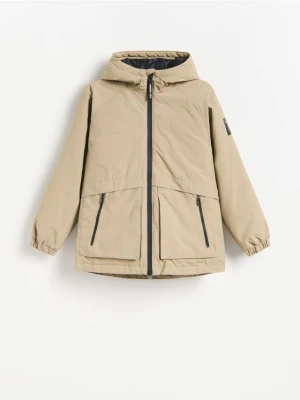 Reserved - Ocieplana parka - beżowy