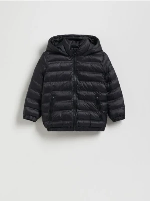 Reserved - Ocieplana pikowana kurtka - czarny