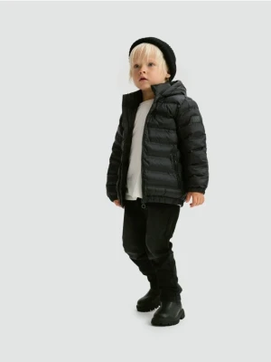 Reserved - Ocieplana pikowana kurtka - czarny