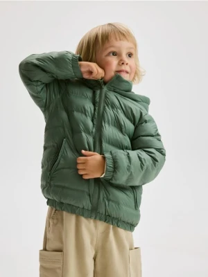 Reserved - Ocieplana pikowana kurtka - jasny zielony