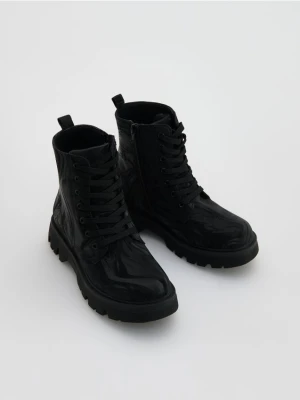 Reserved - Ocieplane botki za kostkę - czarny