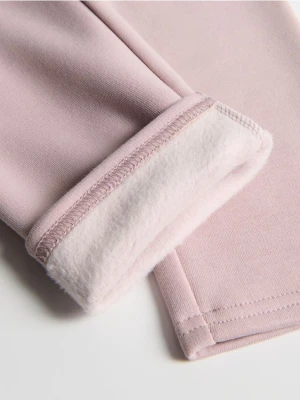 Reserved - Ocieplane legginsy - fioletowy