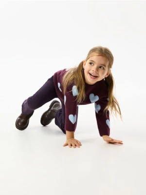 Reserved - Ocieplane legginsy - fioletowy