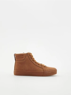 Reserved - Ocieplane sneakersy za kostkę - brązowy