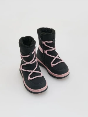 Reserved - Ocieplane śniegowce z wiązaniem - czarny