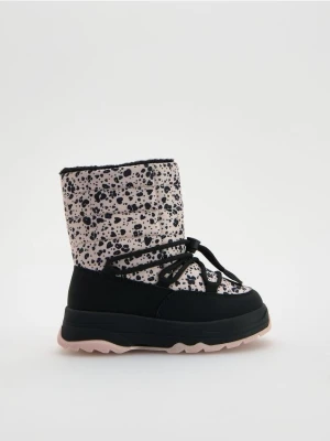 Reserved - Ocieplane śniegowce z wiązaniem - czarny