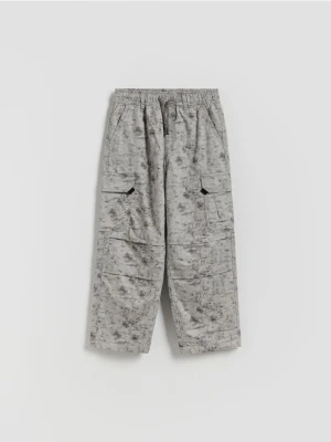 Reserved - Ocieplane spodnie cargo - ciemnoszary